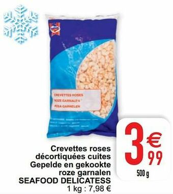 Cora Crevettes roses décortiquées cuites gepelde en gekookte roze garnalen seafood delicatess aanbieding