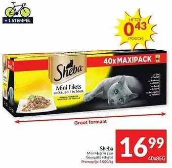 Intermarché Sheba mini filets in saus gevogelte selectie aanbieding