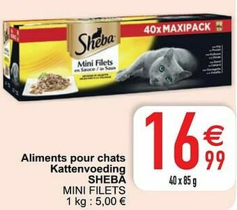 Cora Aliments pour chats kattenvoeding sheba mini filets aanbieding