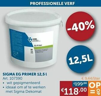 Zelfbouwmarkt Sigma eg primer aanbieding