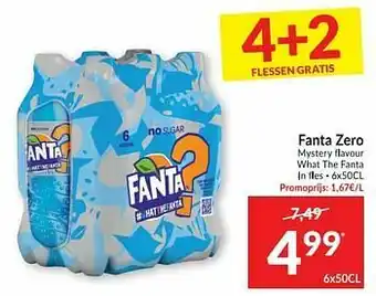 Intermarché Fanta zero mystery flavour what the fanta aanbieding