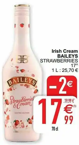 Cora Irish cream baileys strawberries aanbieding