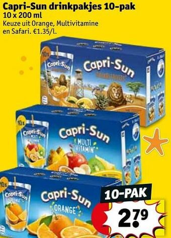 Kruidvat Capri-sun drinkpakjes aanbieding