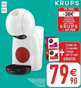Cora Krups machine à expresso expressomachine dolce gusto picollo xs aanbieding