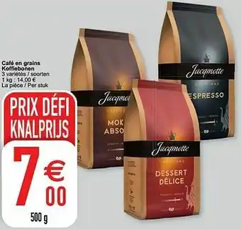 Cora Café en grains koffiebonen aanbieding