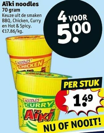 Kruidvat Aïki noodles aanbieding