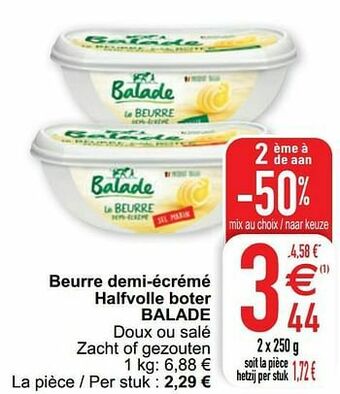 Cora Beurre demi-écrémé halfvolle boter balade aanbieding