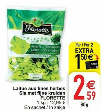 Cora Laitue aux fines herbes sla met fijne kruiden florette aanbieding