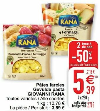 Cora Pâtes farcies gevulde pasta giovanni rana aanbieding