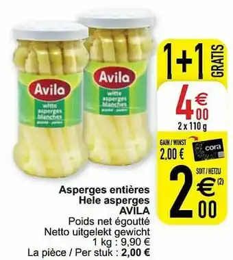 Asperges entières hele asperges avila