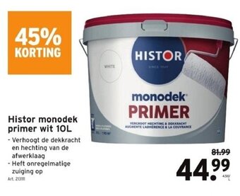 GAMMA Histor monodek primer wit 10L aanbieding