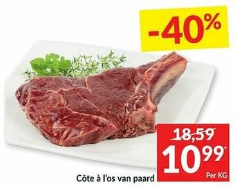 Côte à l`os van paard