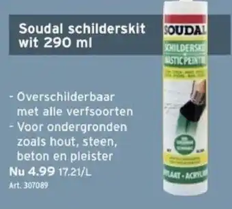 Soudal schilderskit wit 290ml