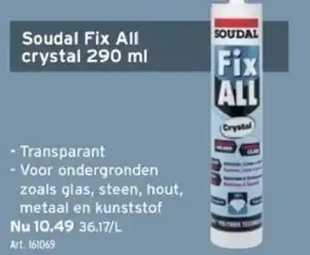 GAMMA Soudal Fix All crystal 290ml aanbieding