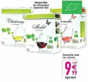 Cora Nature bio vin d’espagne spaanse wijn grenache rosé aanbieding