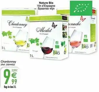 Nature bio vin d’espagne spaanse wijn chardonnay