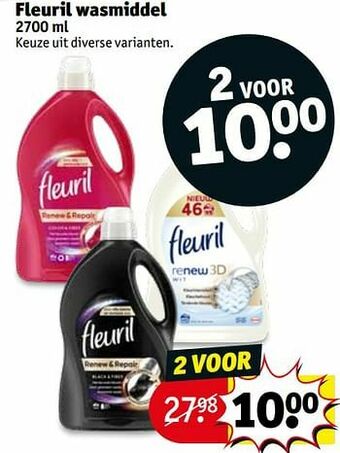 Kruidvat Fleuril wasmiddel aanbieding