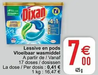 Cora Lessive en pods vloeibaar wasmiddel aanbieding