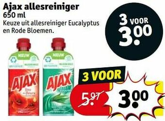 Kruidvat Ajax allesreiniger aanbieding