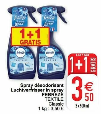 Cora Spray désodorisant luchtverfrisser in spray febreze textile aanbieding