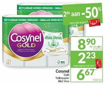Cosynel gold toiletpapier aloë vera