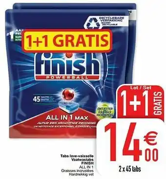 Cora Tabs lave-vaisselle vaatwastabs finish all in 1 aanbieding