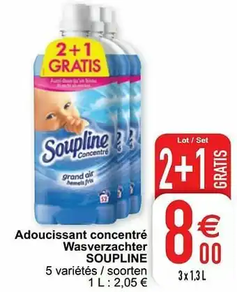 Cora Adoucissant concentré wasverzachter soupline aanbieding
