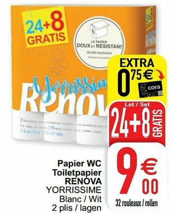 Cora Papier wc toiletpapier renova yorrissime aanbieding