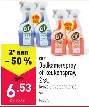 Cif Badkamerspray of keukenspray 750ml