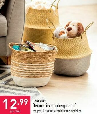 ALDI Decoratieve opbergmand aanbieding