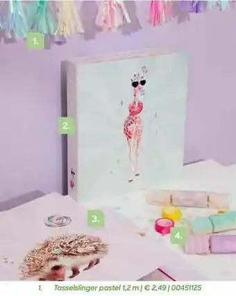 AVA Tasselslinger pastel aanbieding