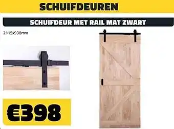 Bouwcenter Frans Vlaeminck Schuifdeuren schuifdeur met rail mat zwart aanbieding