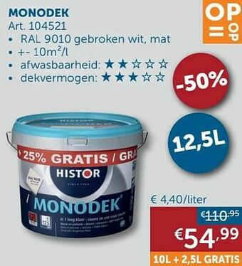 Zelfbouwmarkt Monodek aanbieding