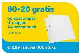 Exacompta u-mapjes a4 promopack