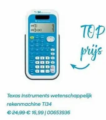 Texas instruments wetenschappelijk rekenmachine ti34