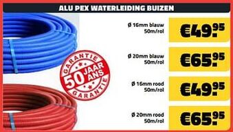 Alu pex waterleiding buizen