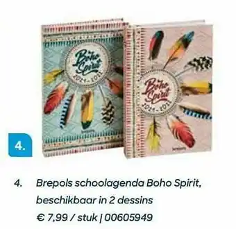 Brepols schoolagenda boho spirit, beschikbaar in 2 dessins