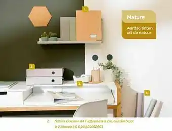 Nature classeur a4 rugbreedte , beschikbaar in 2 kleuren