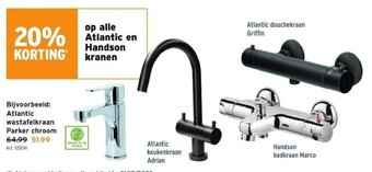 GAMMA Atlantic wastafelkraan Parker chroom aanbieding