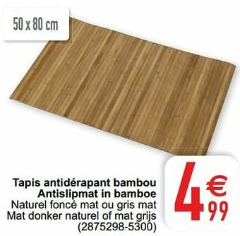 Cora Tapis antidérapant bambou antislipmat in bamboe aanbieding