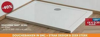 Zelfbouwmarkt Douchebak andy in smc aanbieding