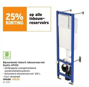 GAMMA Geberit Inbouwreservoir Duofix UP100 aanbieding