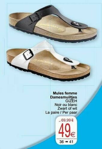 Mules femme damesmuiltjes gizeh