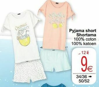 Pyjama short shortama