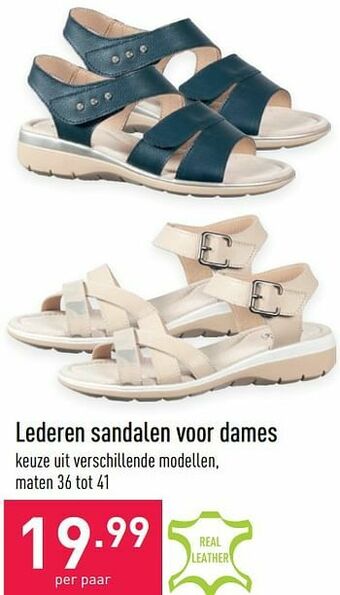 ALDI Lederen sandalen voor dames aanbieding