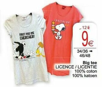 Big tee licence - licentie