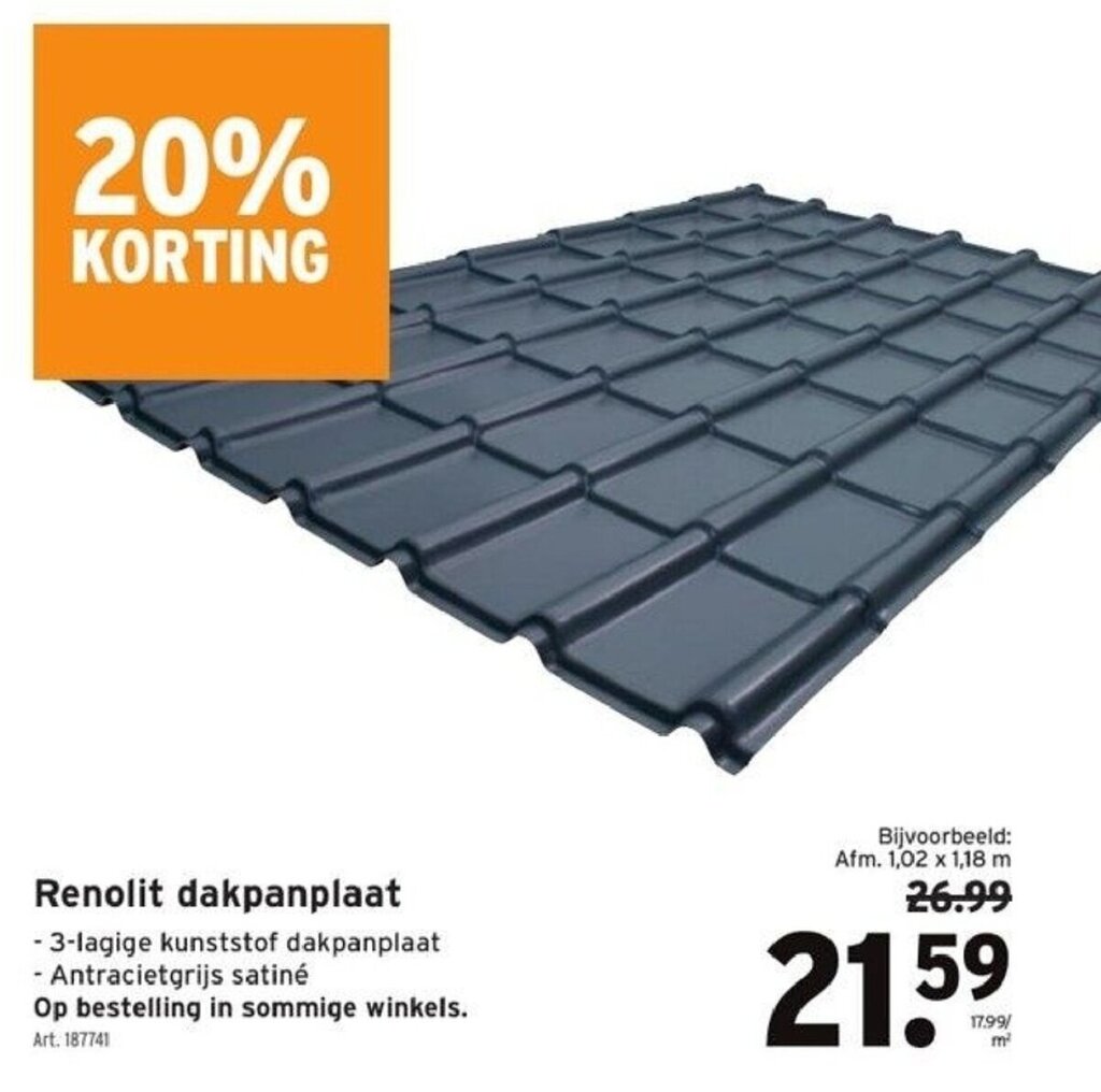Renolit dakpanplaat promotie bij GAMMA