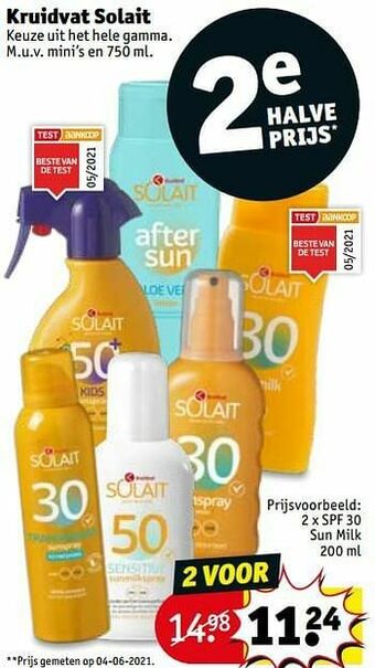 Kruidvat Spf 30 sun milk aanbieding