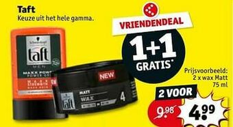 Kruidvat Wax matt aanbieding