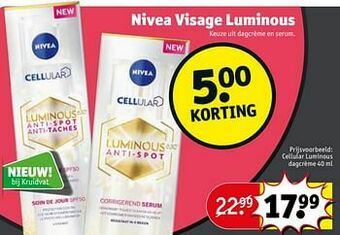 Kruidvat Cellular luminous dagcrème aanbieding